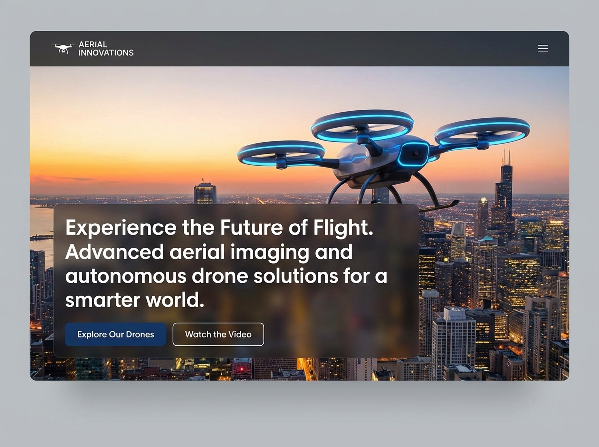 Build Your Vision: The Premier Drone Technology Website Builder website preview