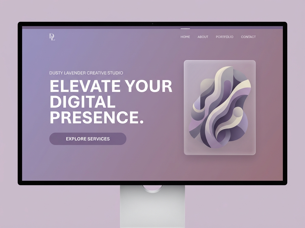 Create Stunning Websites with Dusty Lavender Color Palettes website preview