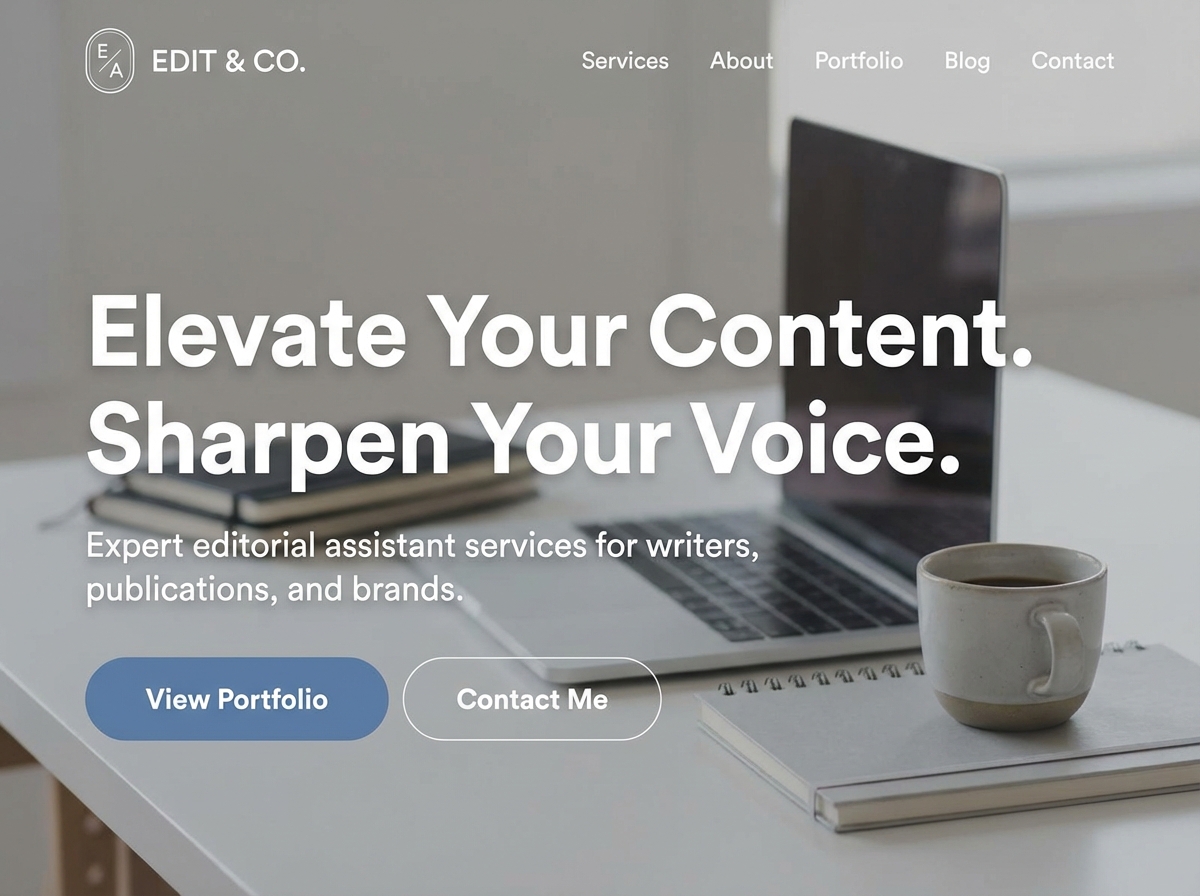 Build a Stellar Online Portfolio as an Editorial Assistant website preview