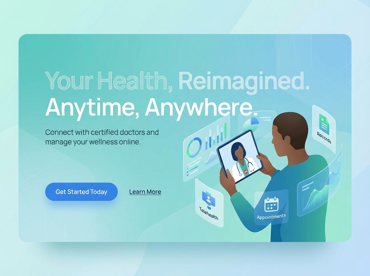 Build Your Premier <span class="gradient-text">eHealth Website</span> Effortlessly website preview