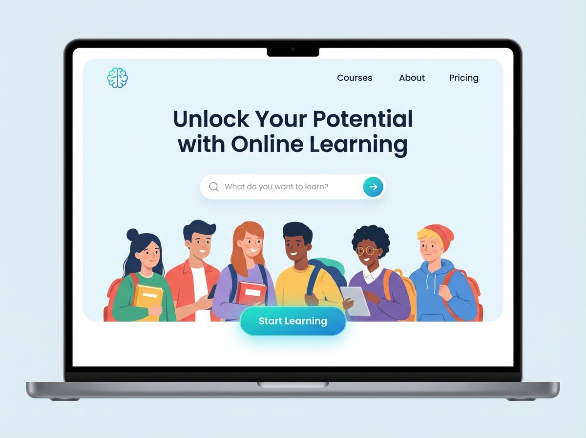 Build a Professional eLearning Platform Easily website preview
