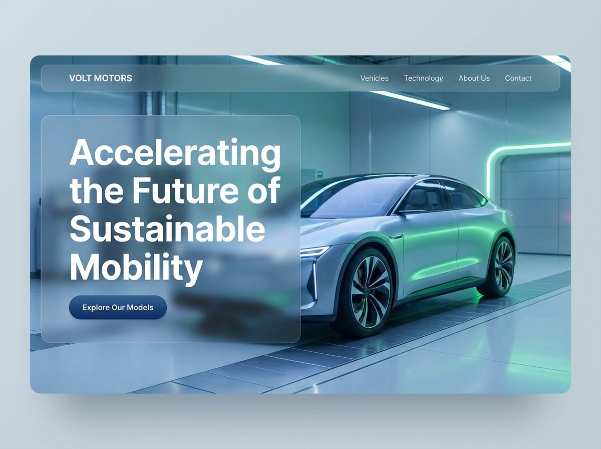 Build Your Vision with an EV Manufacturing Website Builder website preview