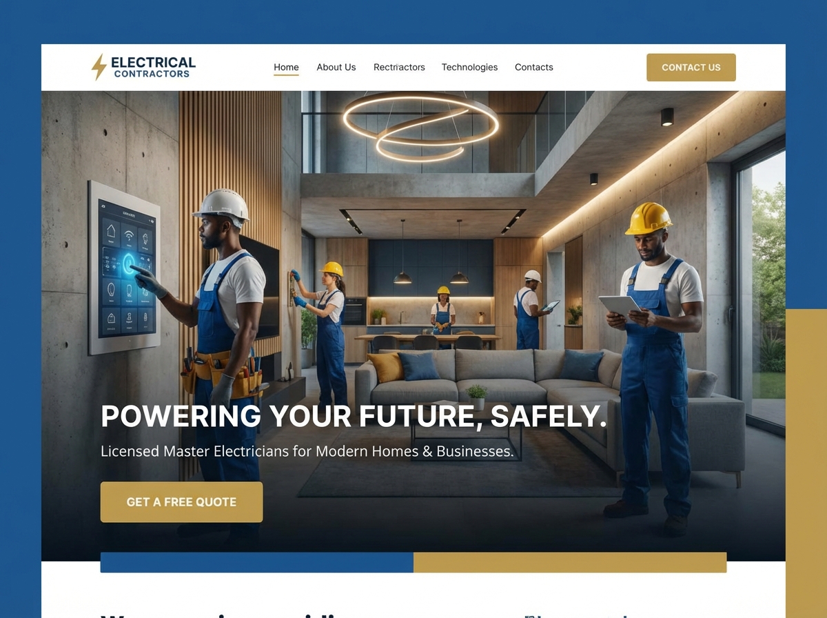 Build a Professional Website for Electrical Contractors website preview