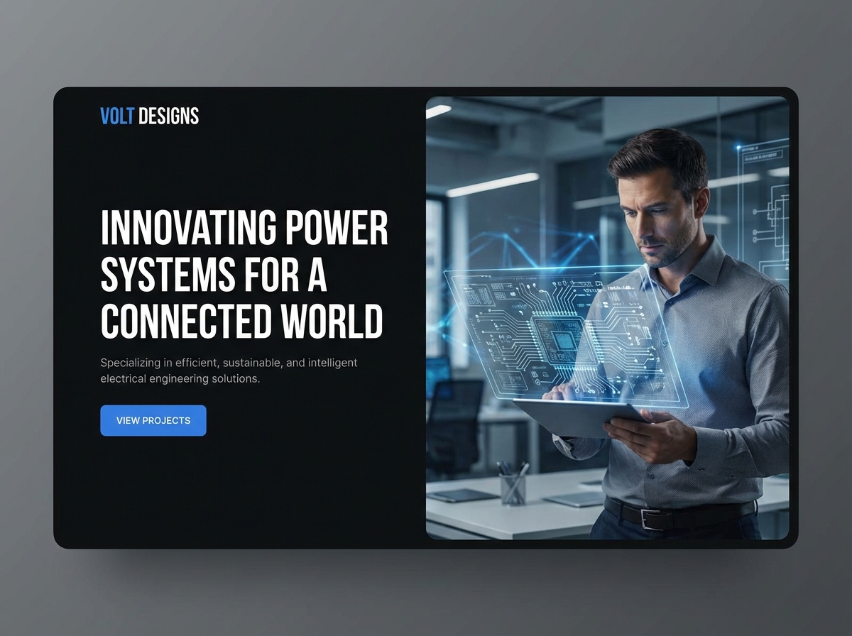 Build a Powerful Portfolio That Lands You More Projects as an Electrical Design Engineer website preview