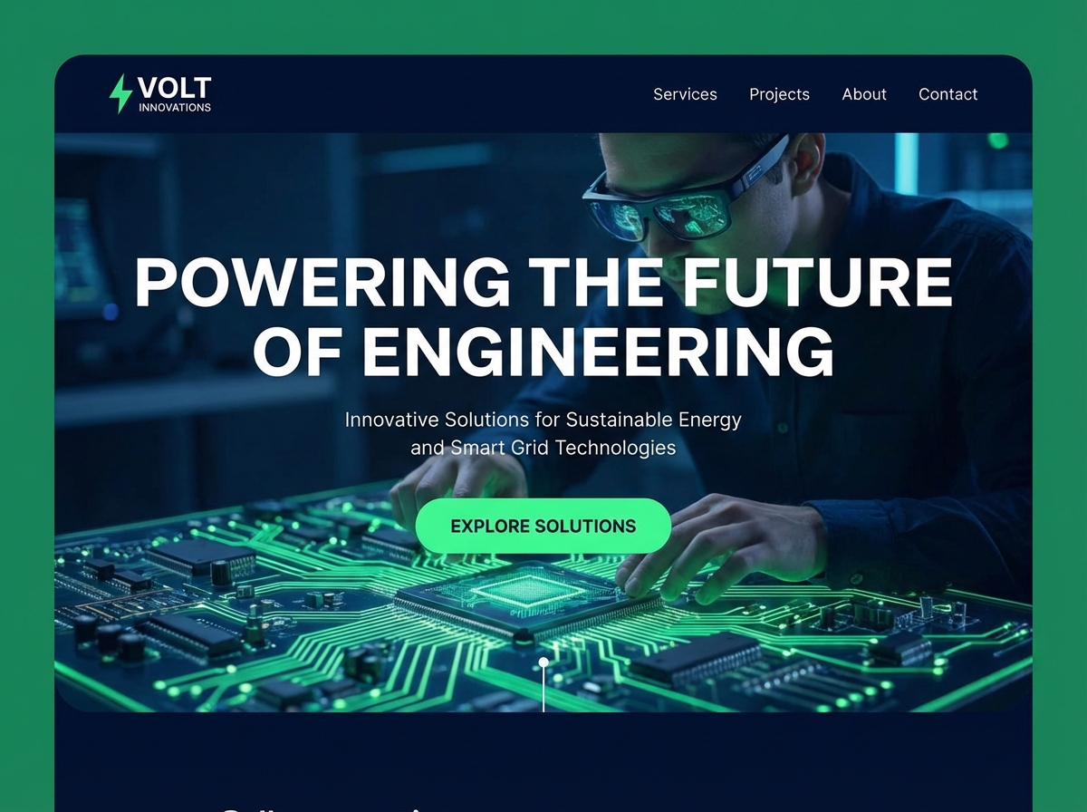 Build a Professional Online Presence with Grigora's Website Builder for Electrical Engineers website preview