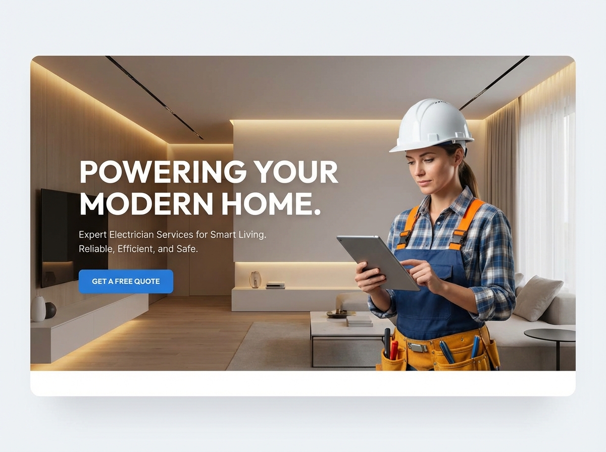 Build Your Powerful Electrician Website with Grigora website preview