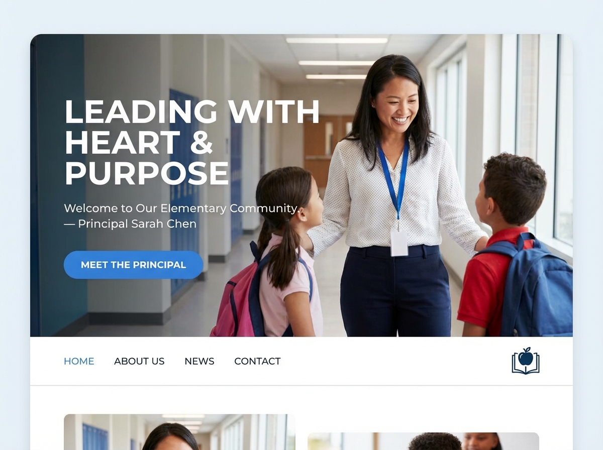 Create Your Professional Online Presence as an Elementary School Principal website preview