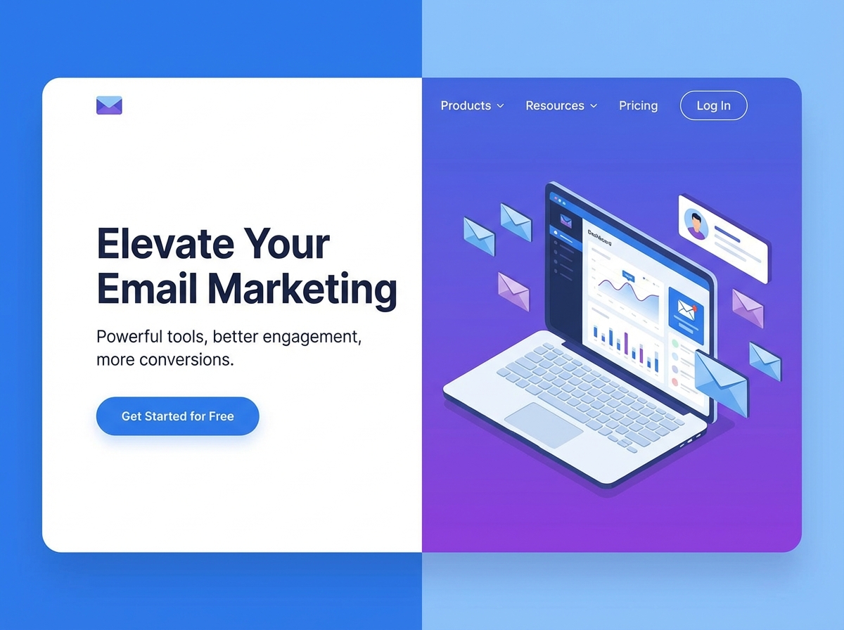 Launch High-Converting Email Marketing Websites with Grigora website preview