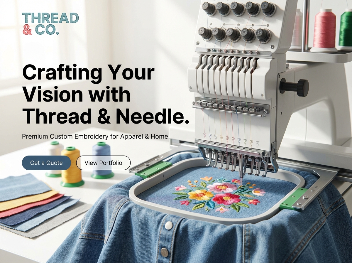 Launch Your Dream Embroidery Business Website Today website preview