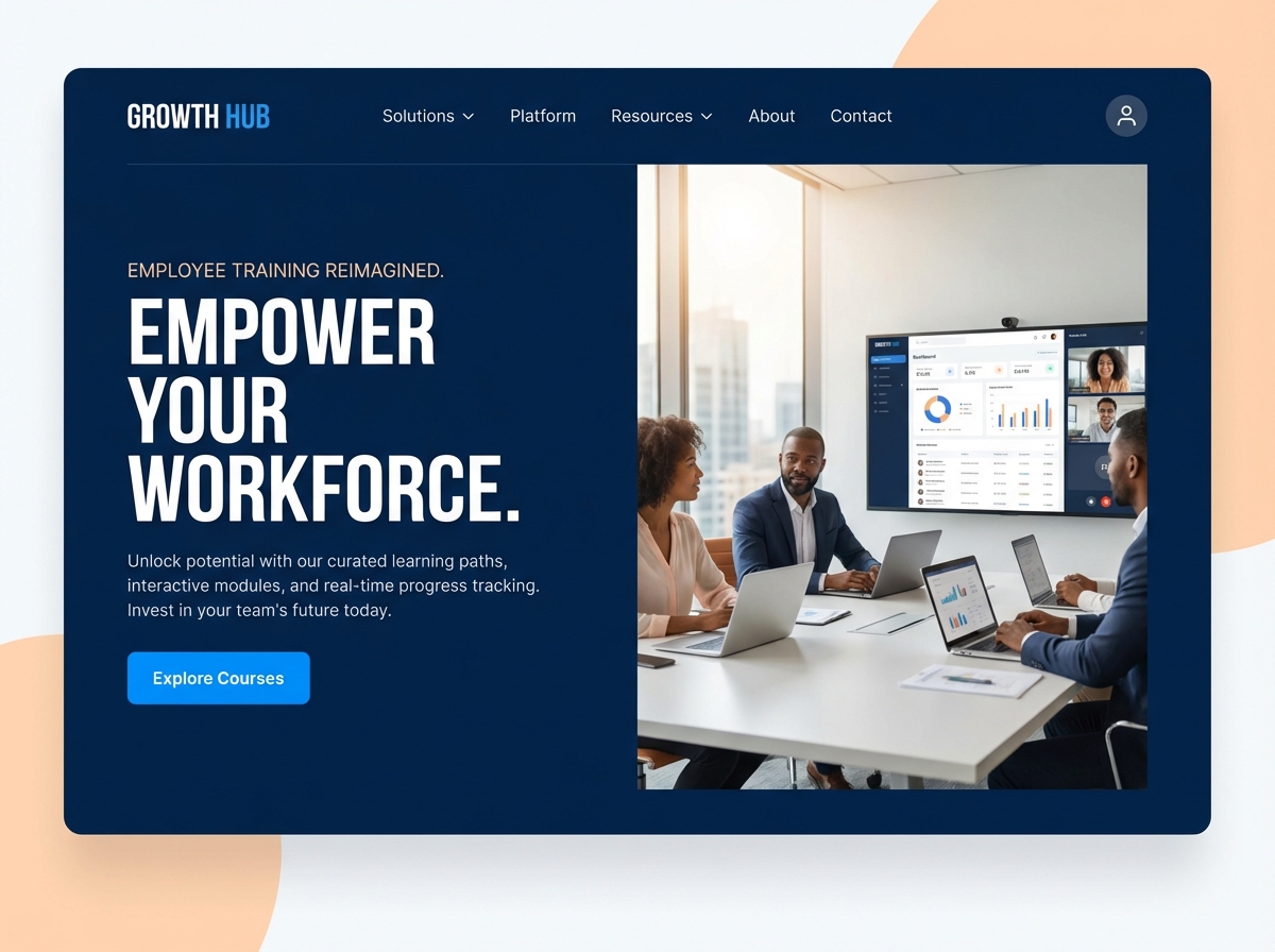 Build Engaging Employee Training Websites Effortlessly website preview