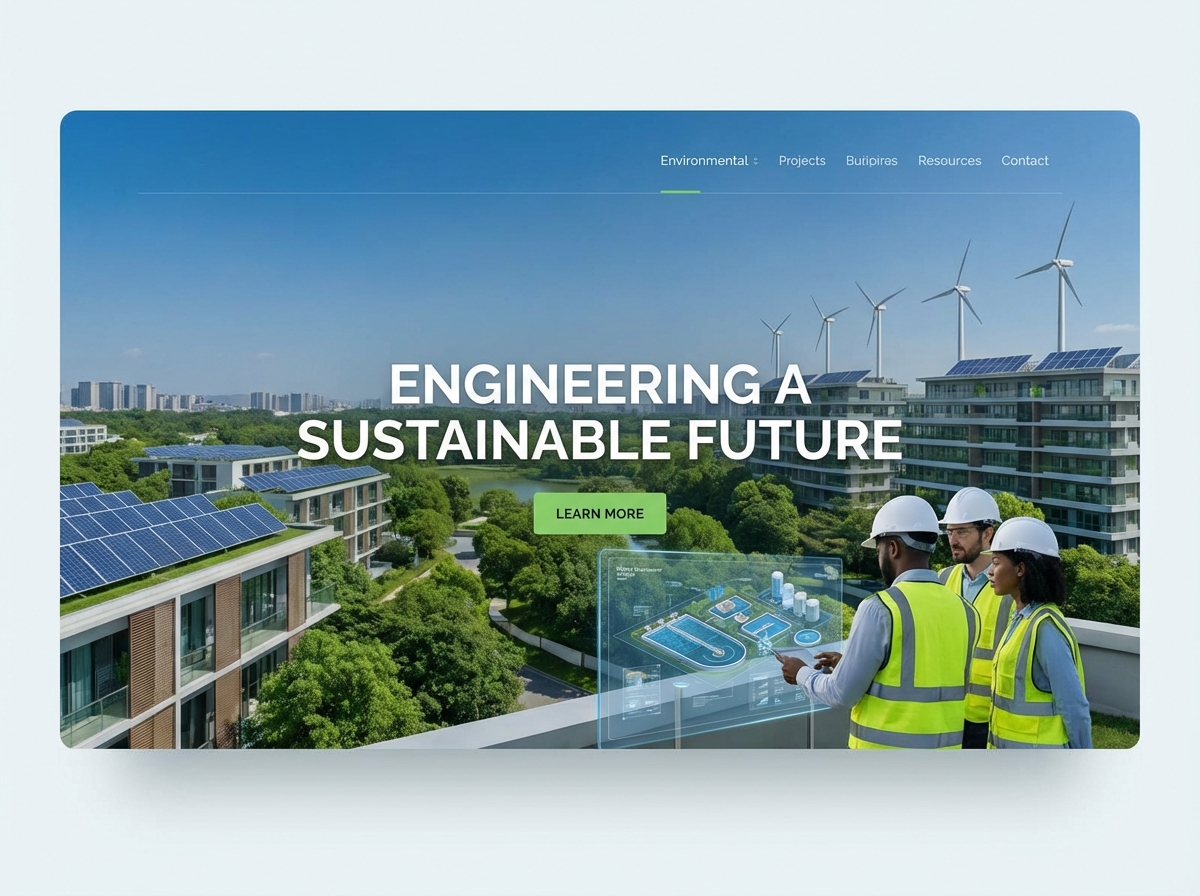 Build Your Professional Environmental Engineer Website Today website preview