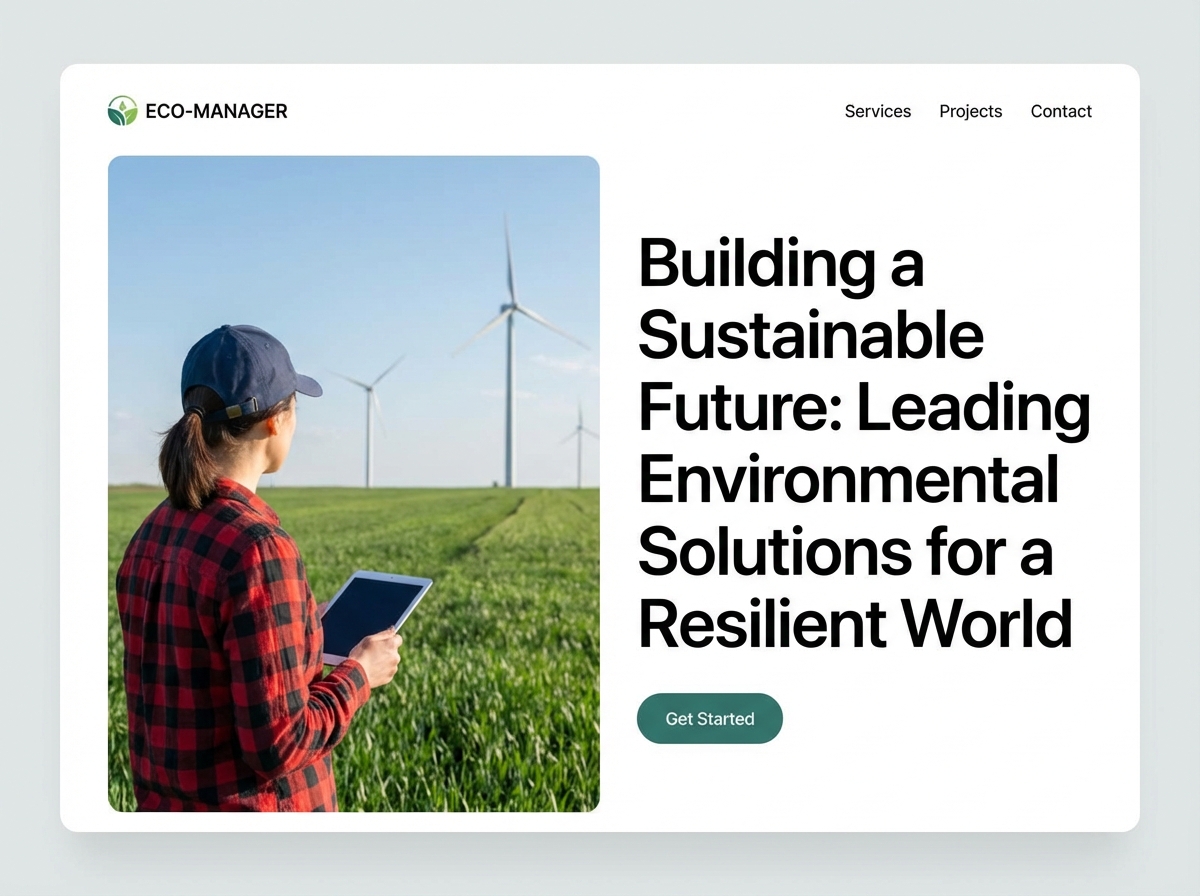 Build Your Professional Website as an Environmental Manager website preview