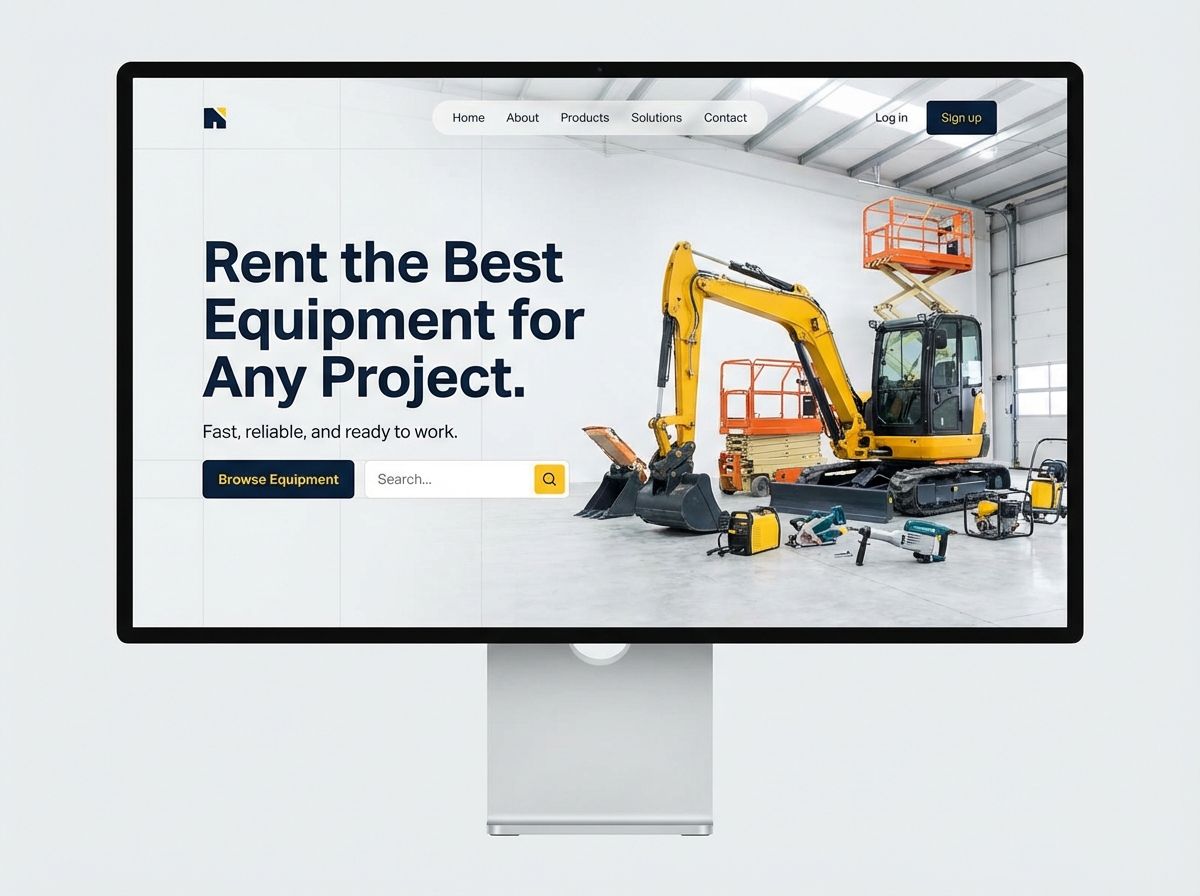 Build Your Powerful Equipment Rental Website Today website preview