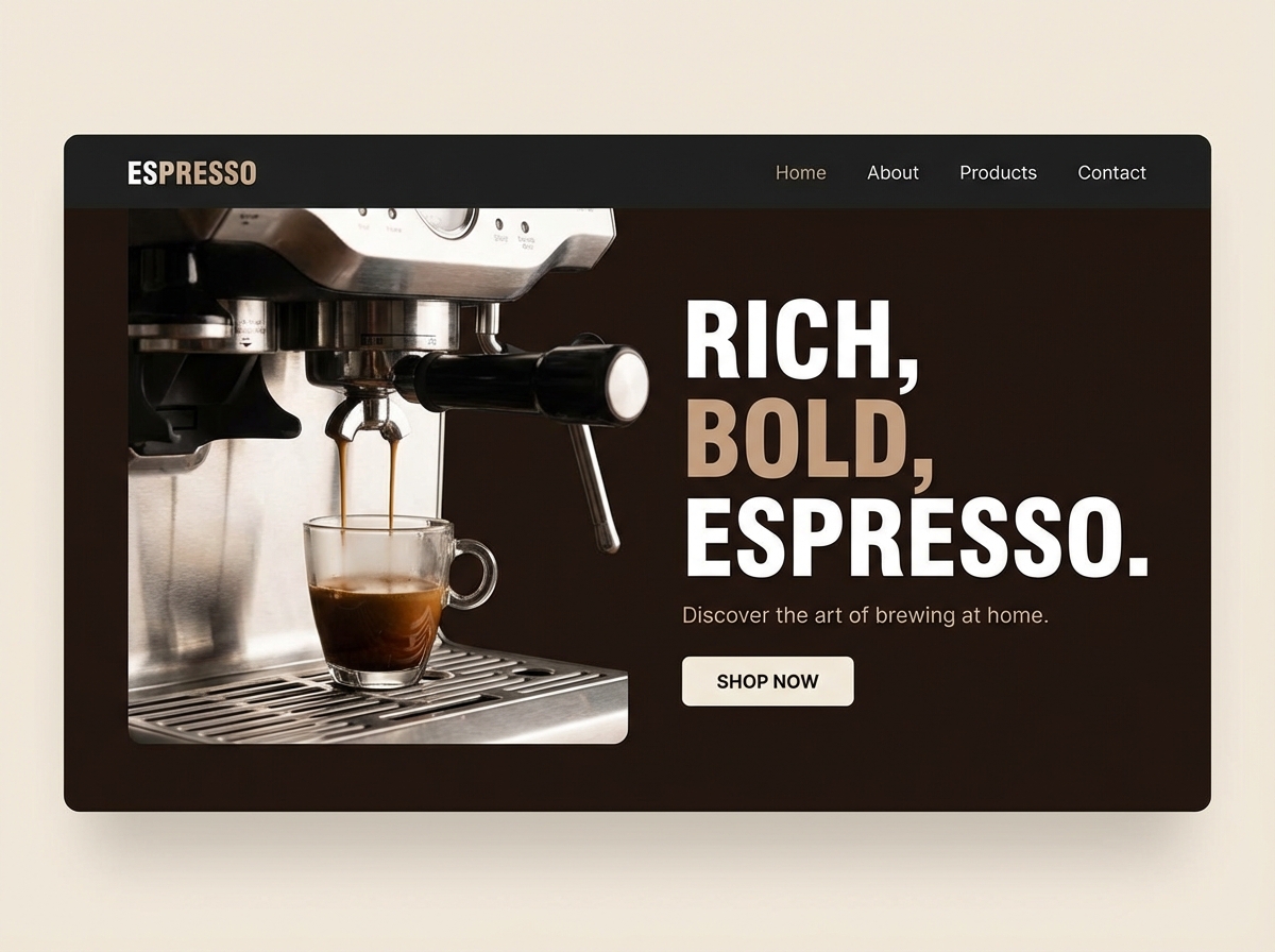 Craft Your Vision: The Perfect Espresso Color Website website preview