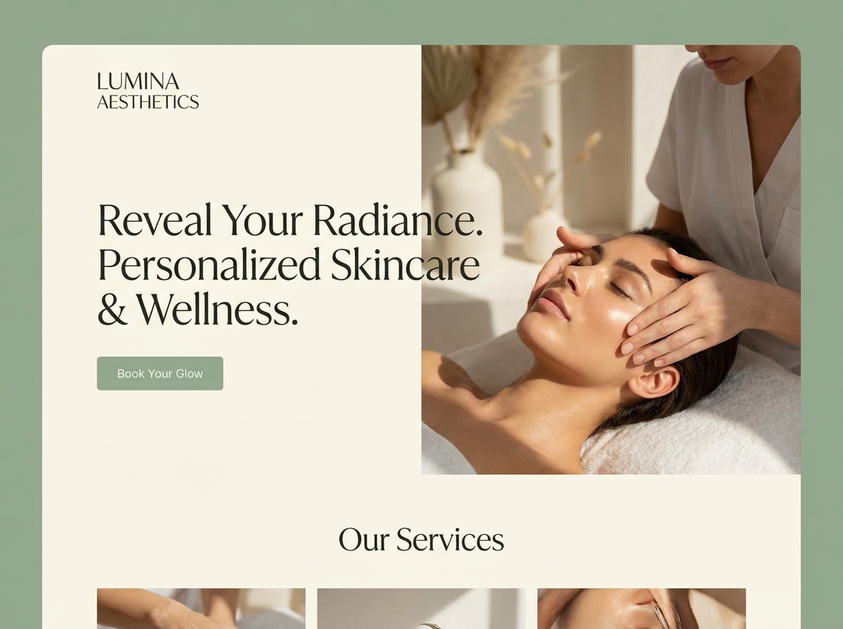 Build Your Stunning Esthetician Website website preview