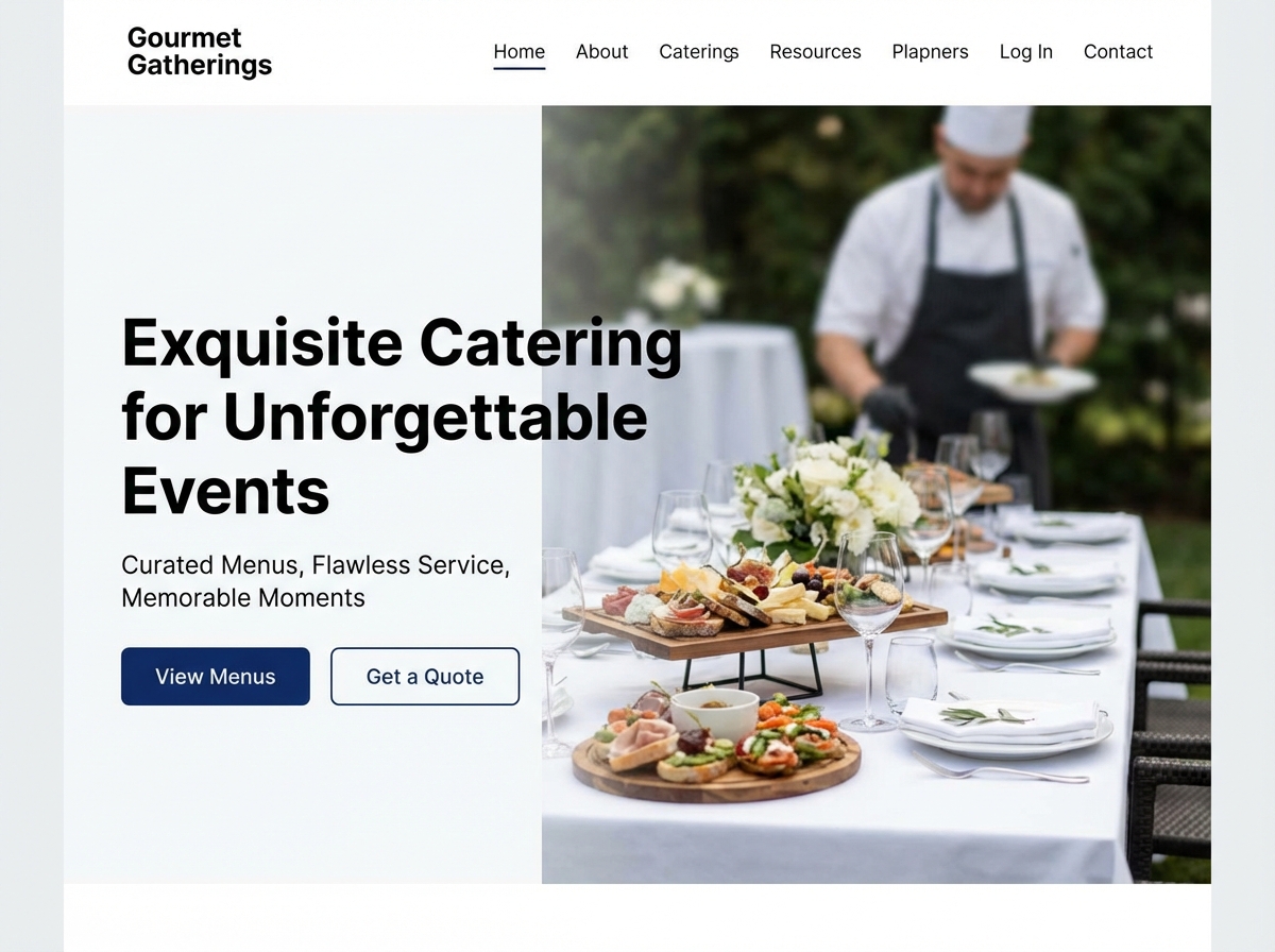 Build Your Premier Event Catering Website Today website preview