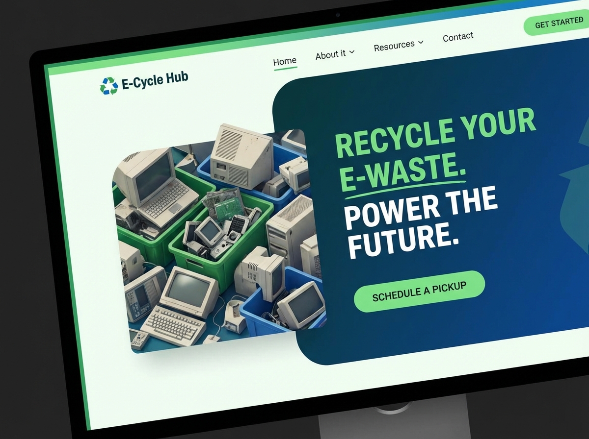 Build Your Sustainable E-Waste Recycling Website website preview