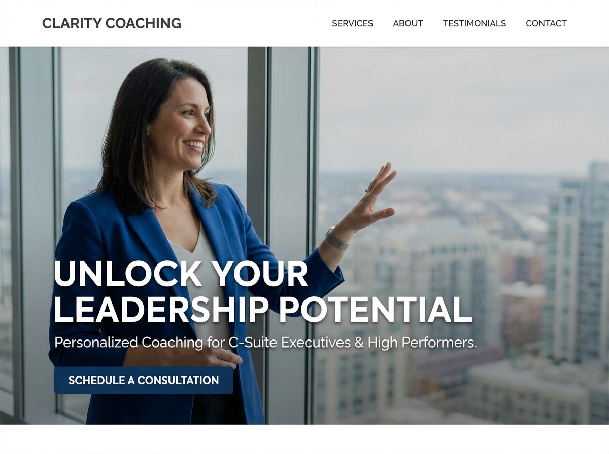 Build a Professional Executive Coaching Website website preview