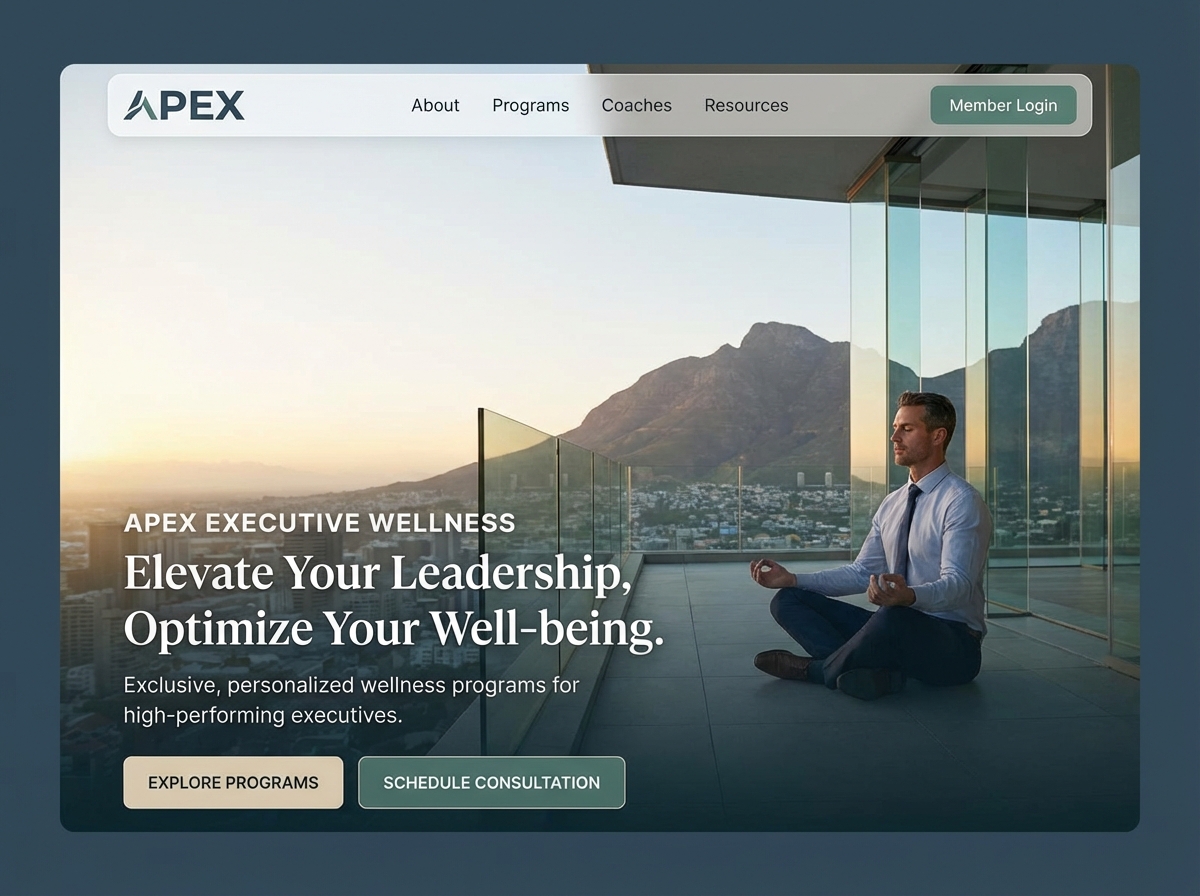 Elevate Your Team with Executive Wellness Programs website preview
