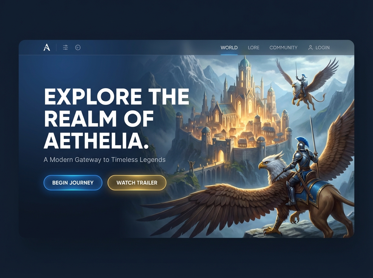 Craft Immersive Worlds with a Stunning Fantasy Setting Website website preview