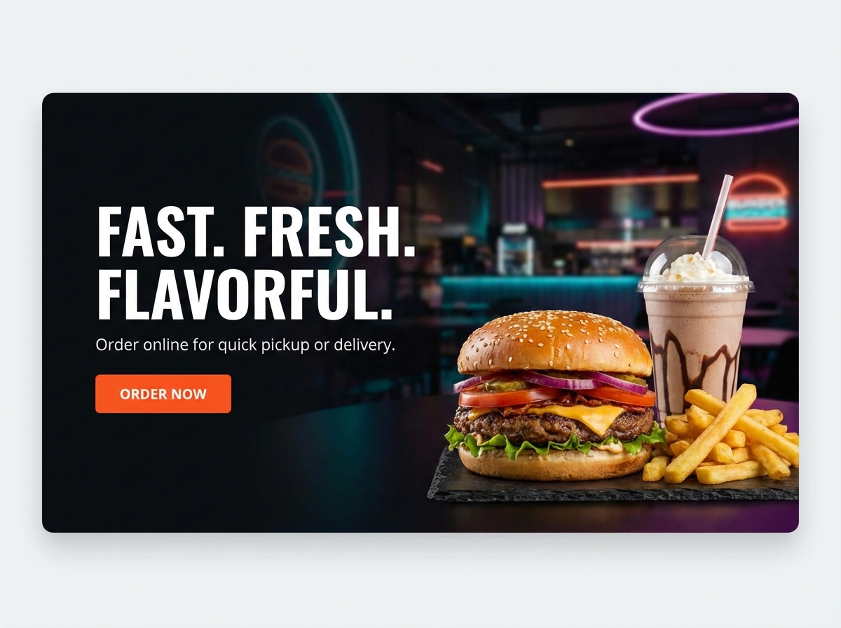 Build a High-Speed, High-Impact Fast Food Website website preview