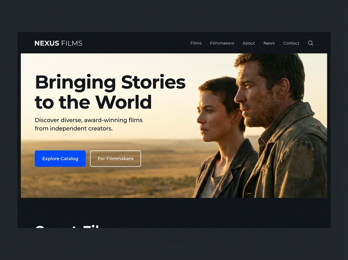 Launch Your Film Faster with Our website preview