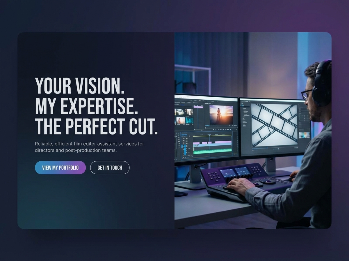 Build Your Portfolio, Land More Gigs with Grigora's Website Builder for Film Editor Assistants website preview