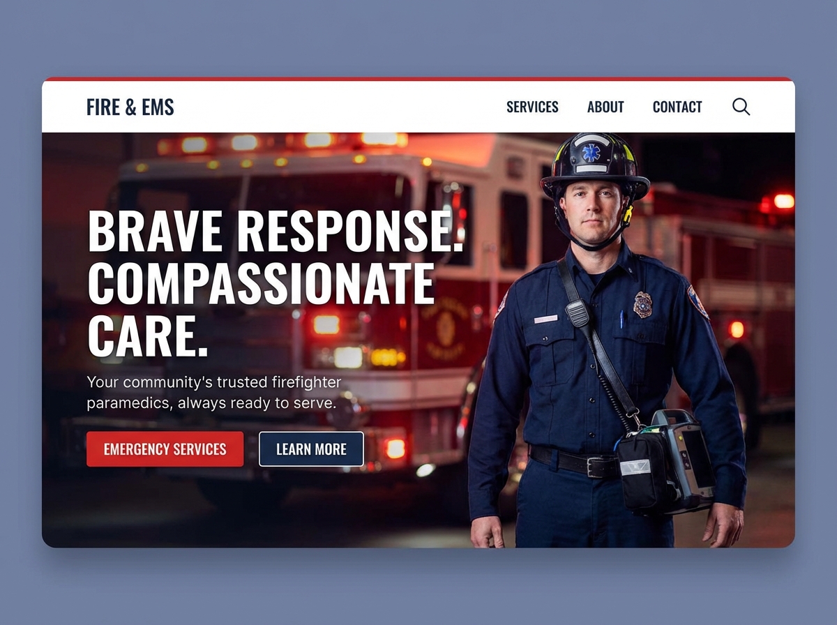 Build Your Professional Firefighter Paramedic Website Today website preview