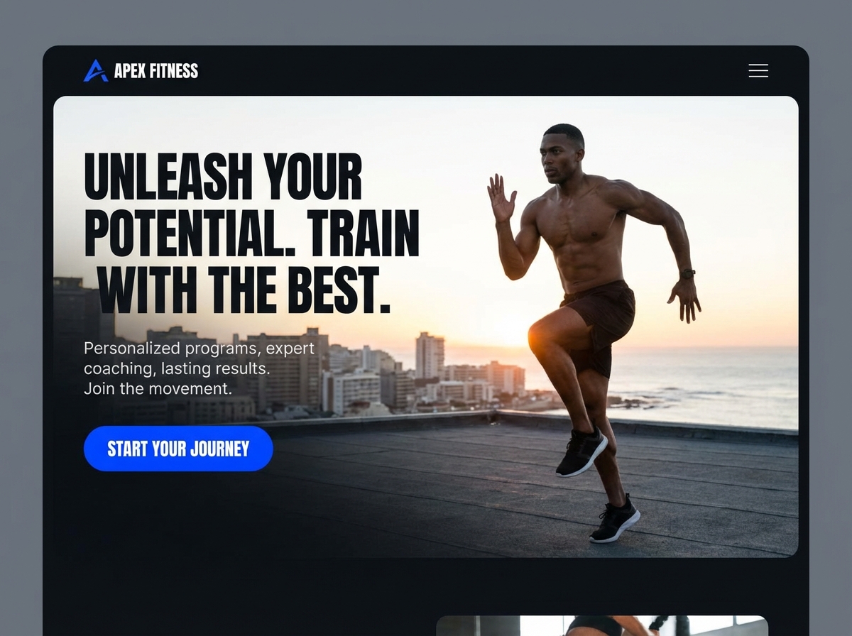 Build a Powerful Online Hub for Your Fitness Business website preview