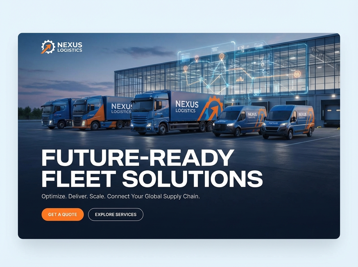 Build Your Powerful <gradient>Fleet for Logistics</gradient> Website website preview
