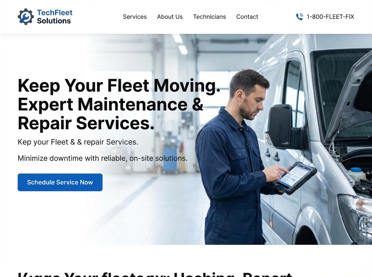 Build Your Premier Online Presence as a Fleet Maintenance Technician website preview