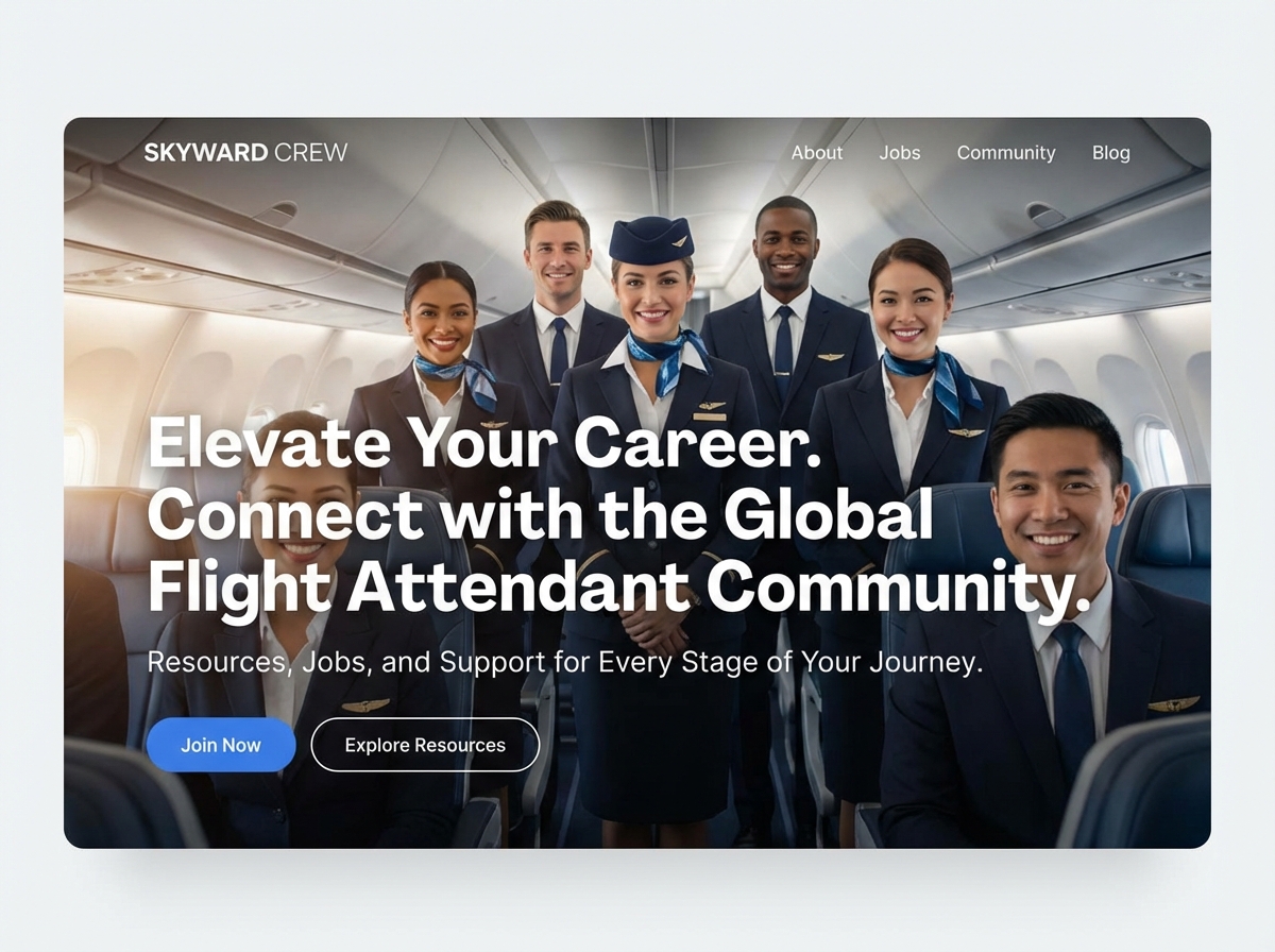 Create a Stunning Flight Attendant Portfolio Website website preview