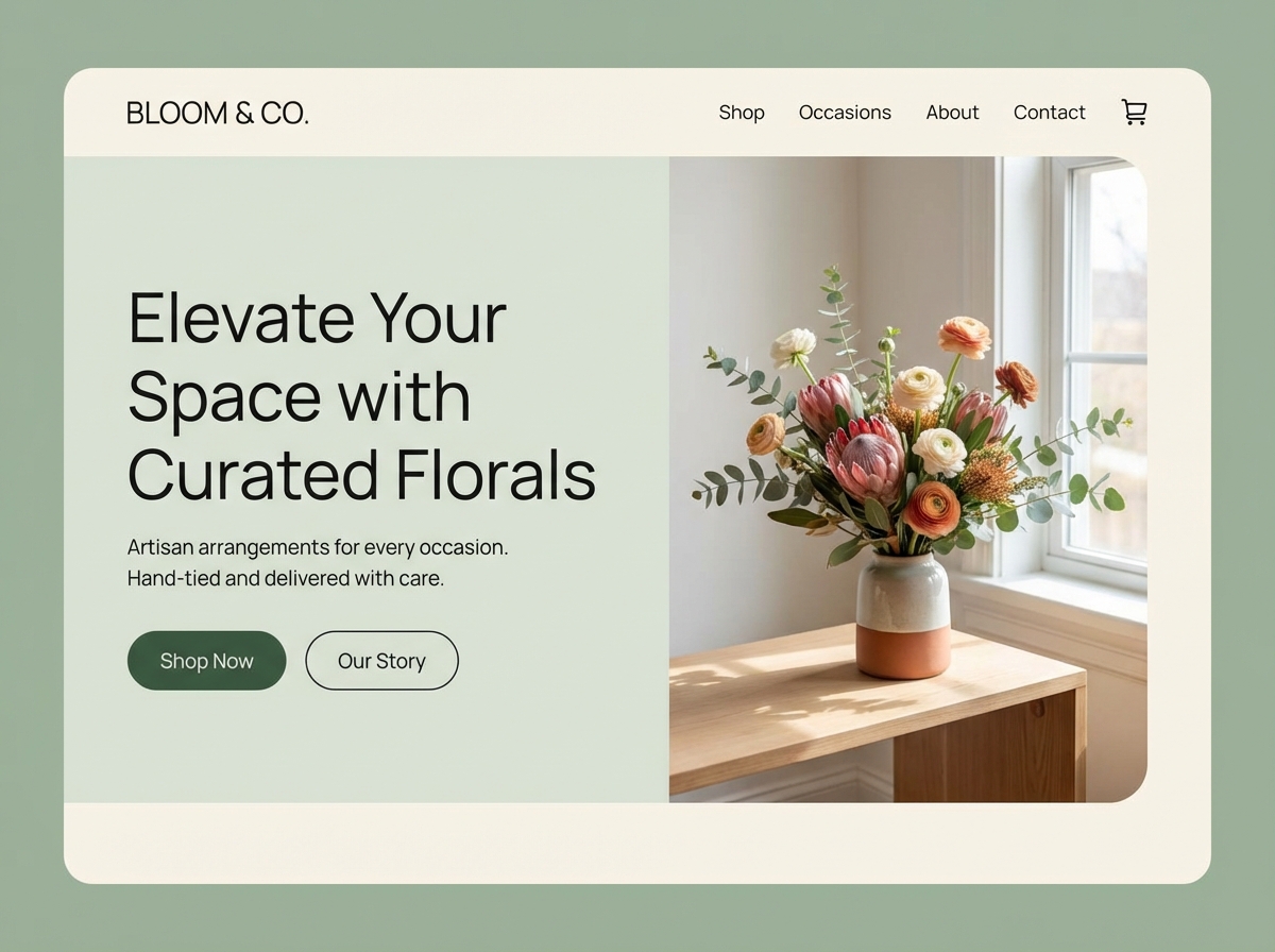Build a Beautiful Florist Website, Fast. website preview