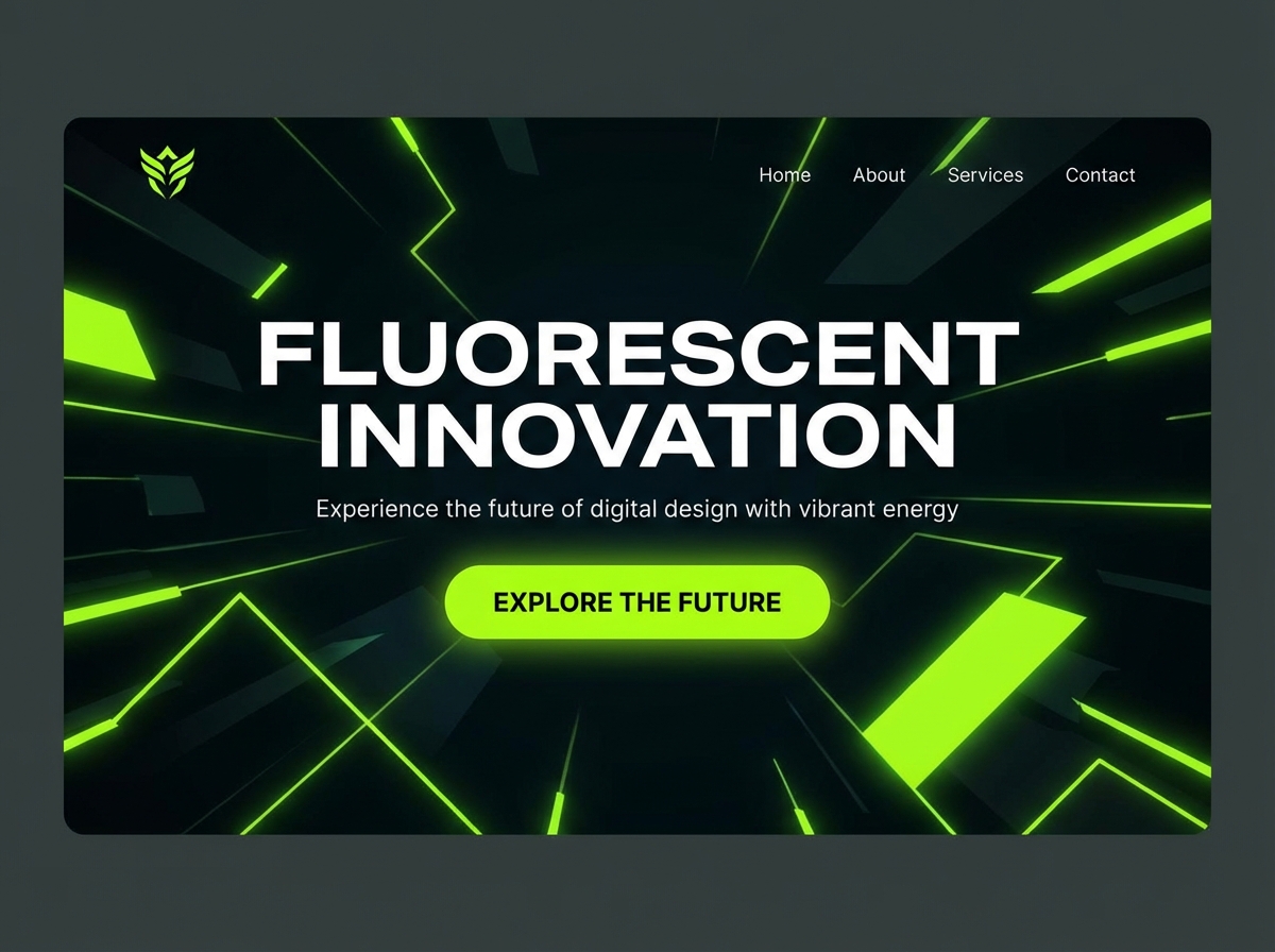 Unleash Your Vision with Vibrant Fluorescent Green Color Websites website preview