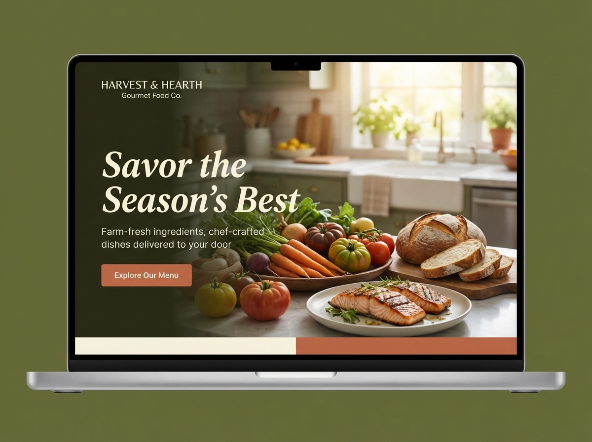 Launch Your Deliciously Simple Food Business Website Today website preview