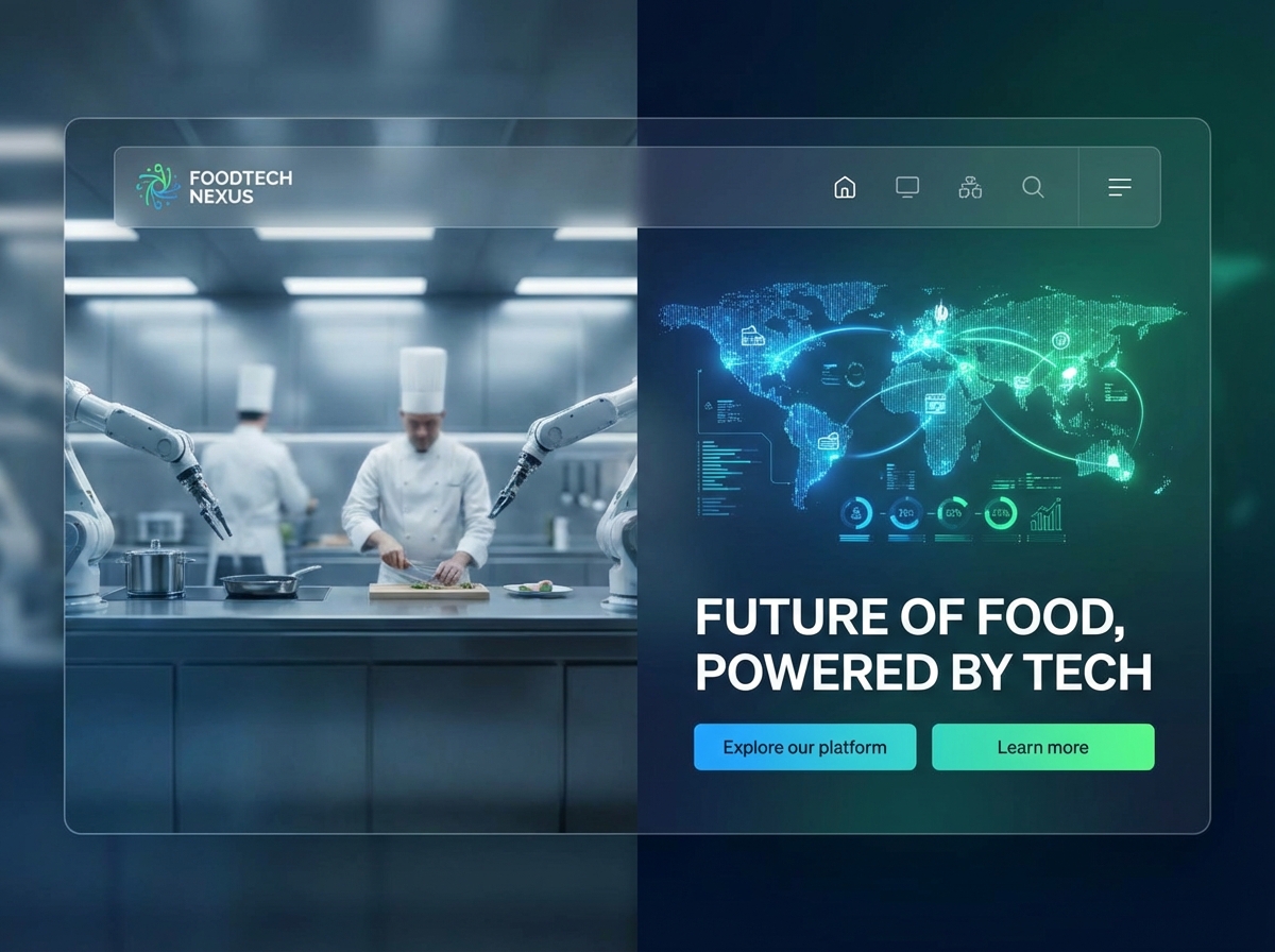Build Your Vision: The Premier No-Code Platform for Food Technology website preview