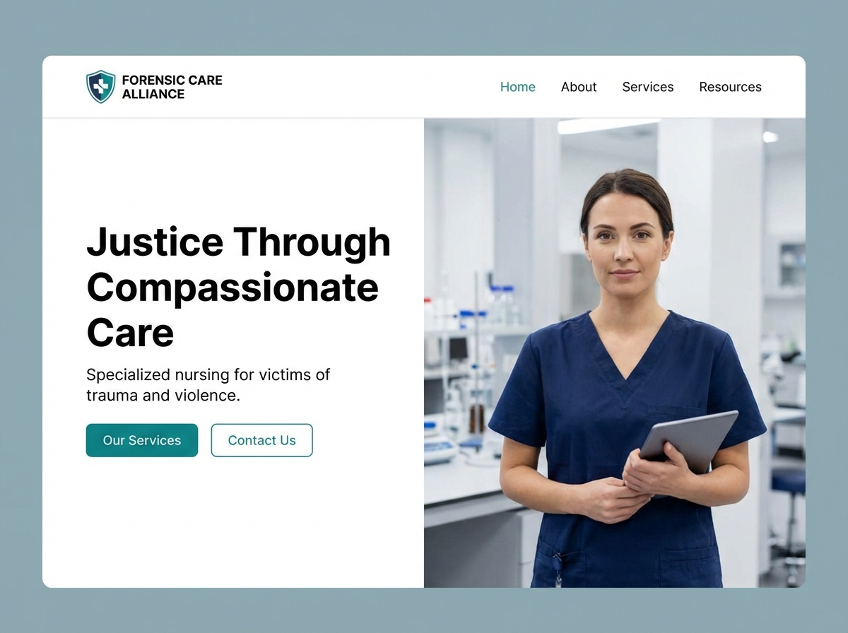 Build a Professional Forensic Nurse Website Today website preview