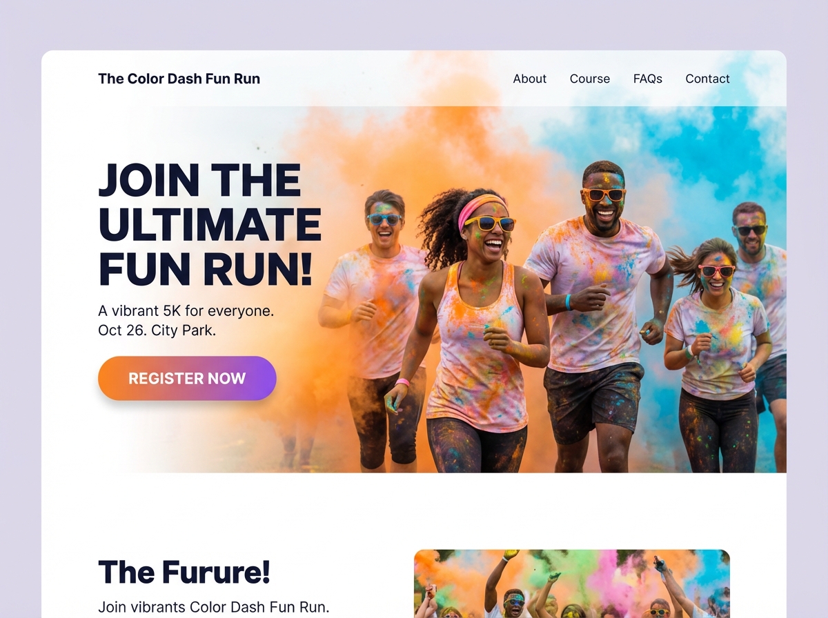 Launch Your Next Fun Run Website with Grigora website preview