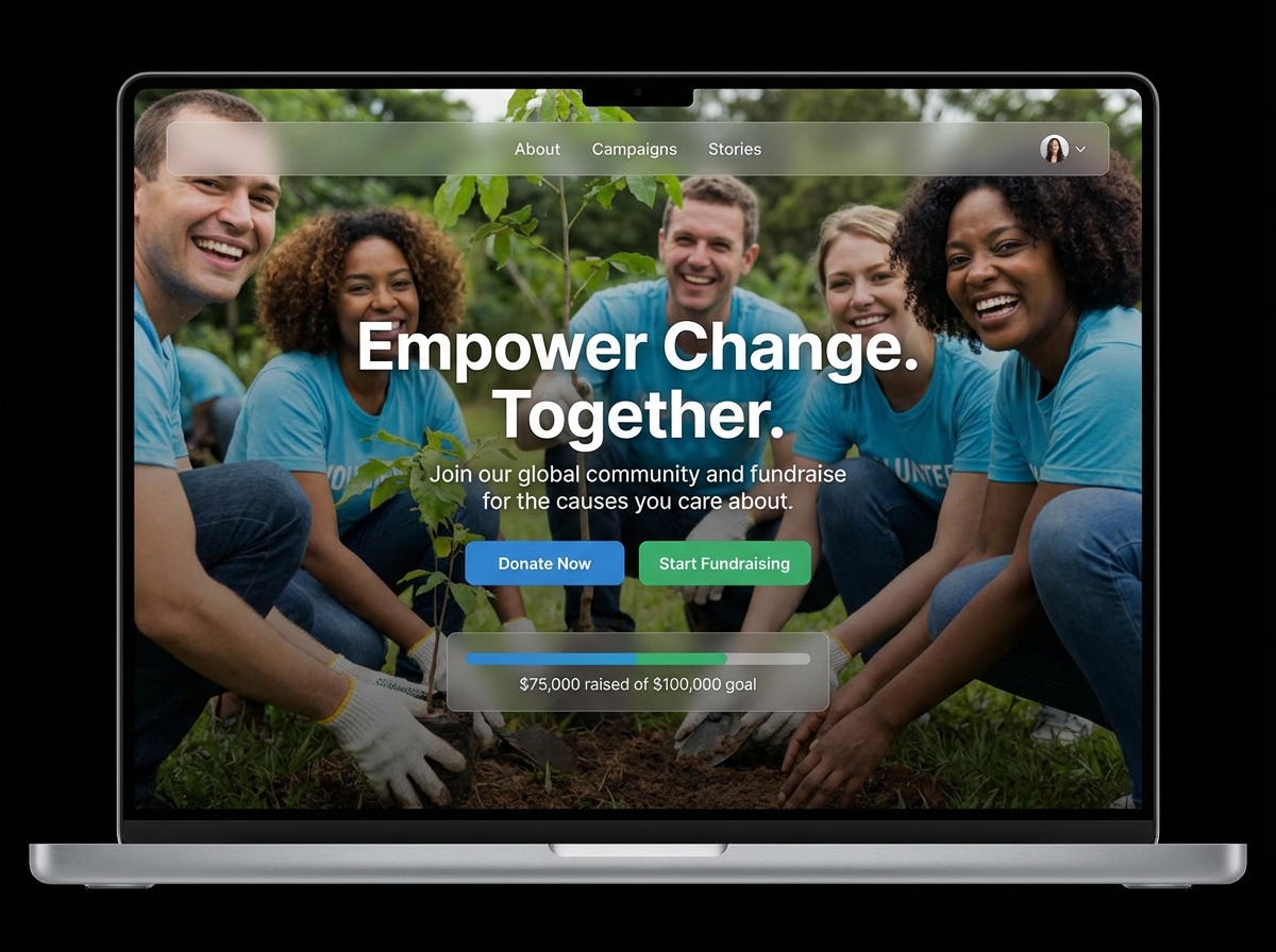 Launch Your Next Successful Fundraising Website Today website preview