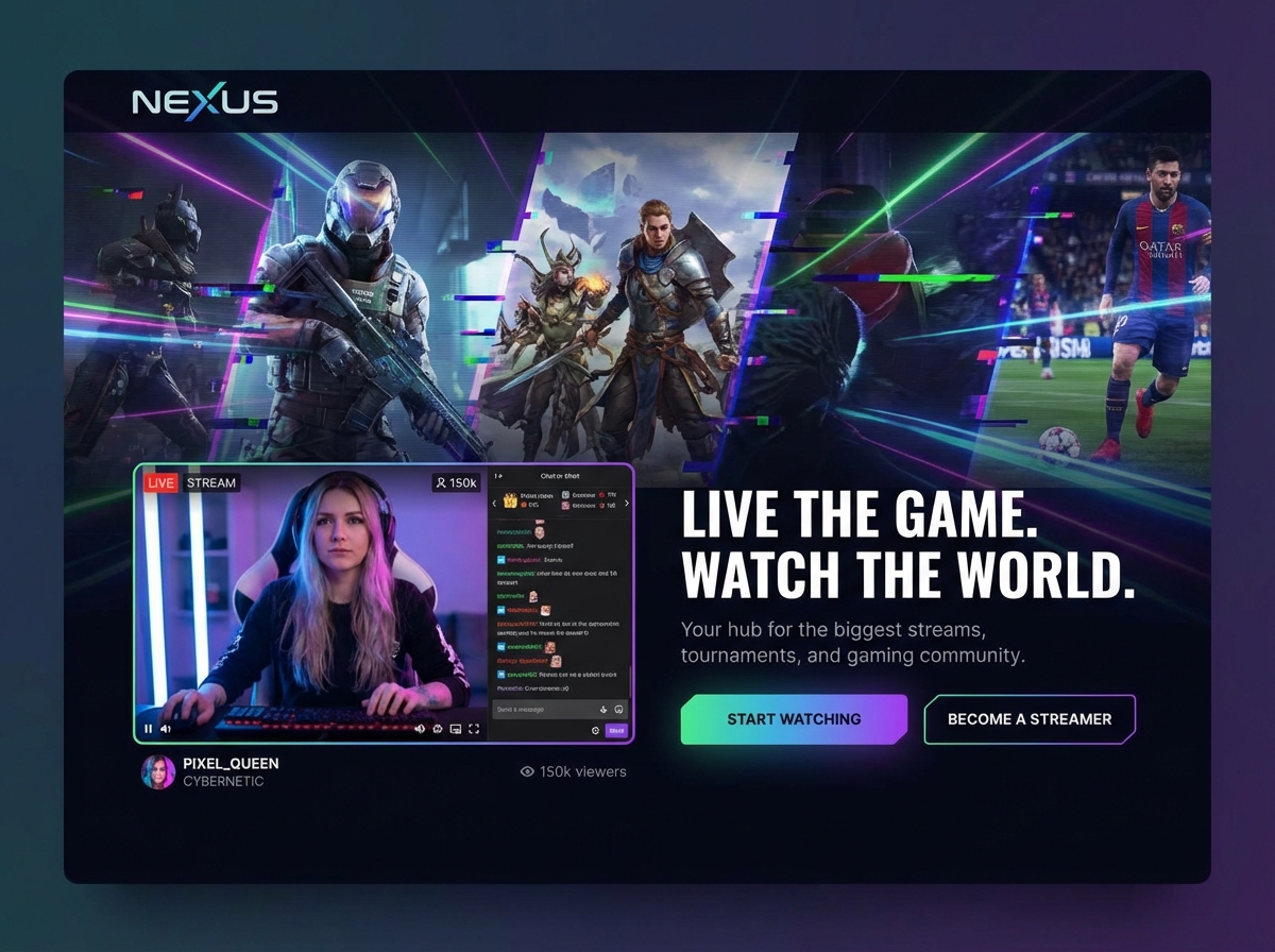 Launch Your Ultimate Game Streaming Website website preview