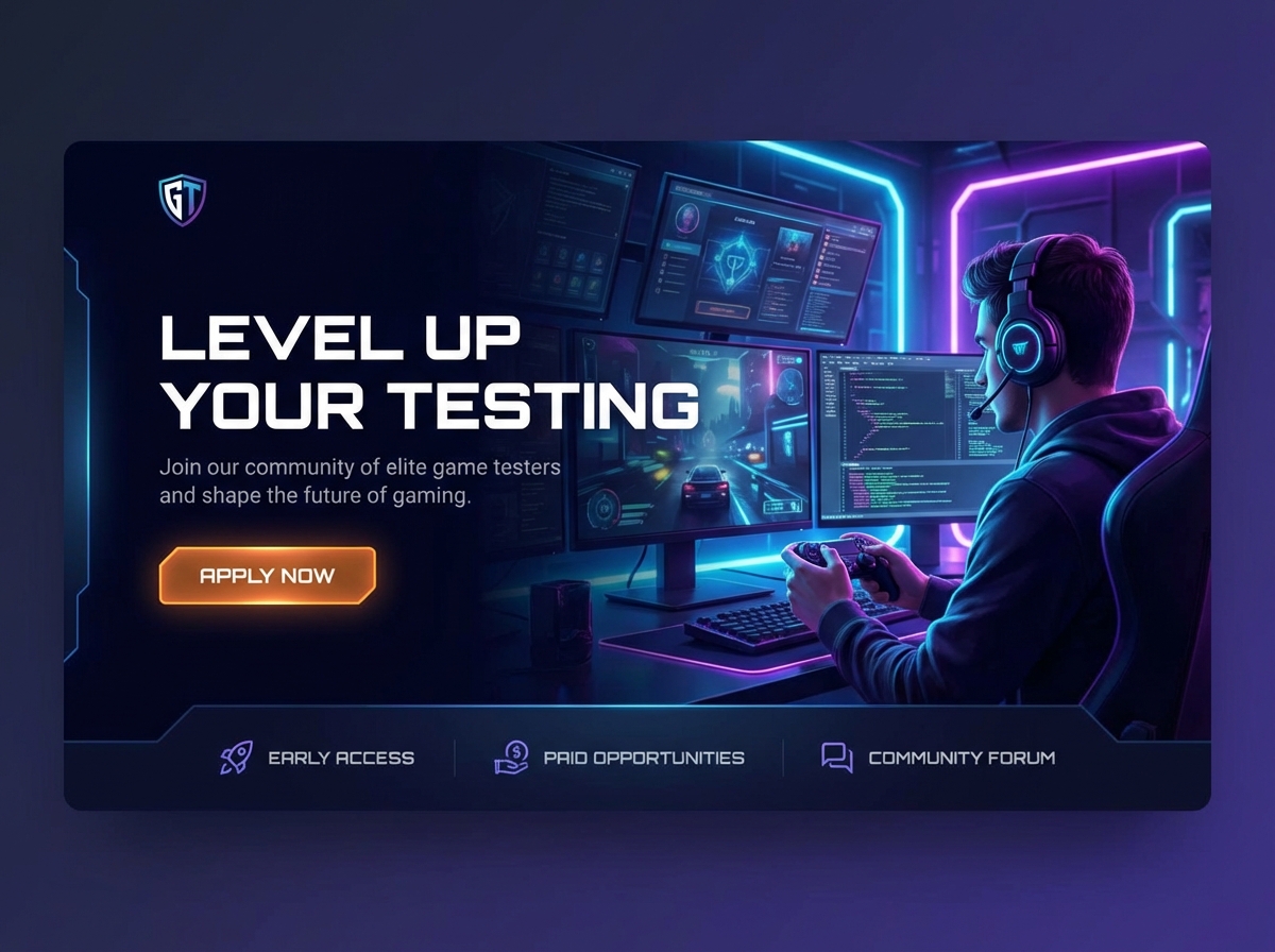 Build Your Professional Game Tester Portfolio Today website preview