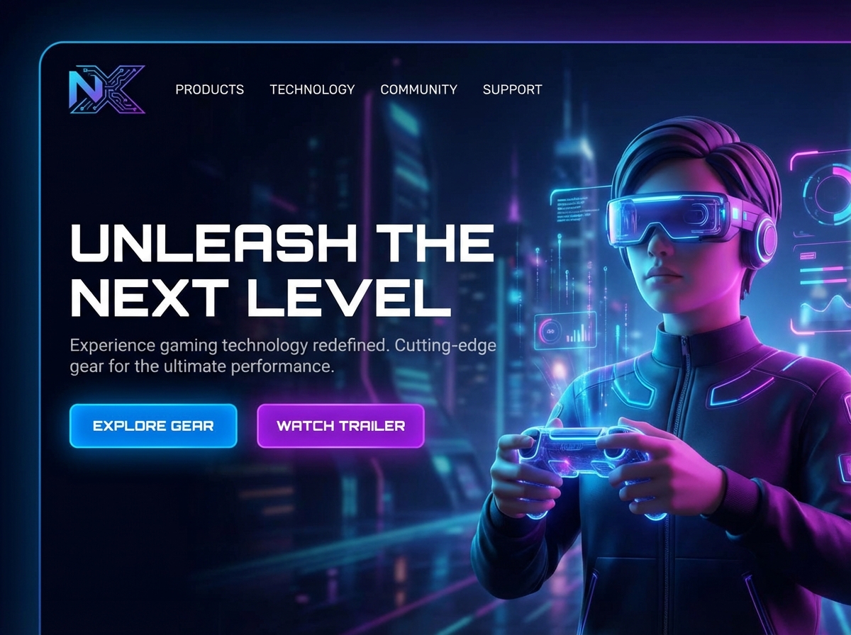 Build Your Breakthrough in Gaming Technology website preview