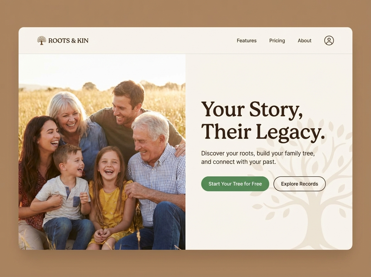 Build Your Family Tree with a Professional Genealogy Website Builder website preview