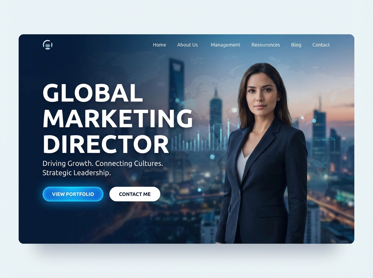 Build Your Professional Global Marketing Director Portfolio website preview