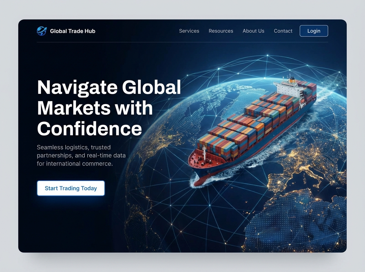 Build Your Global Trade Website with Ease website preview