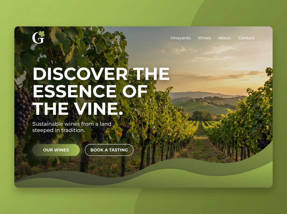 Unleash Your Vision with Grigora: The Ultimate Grape Green Color Palette Builder website preview