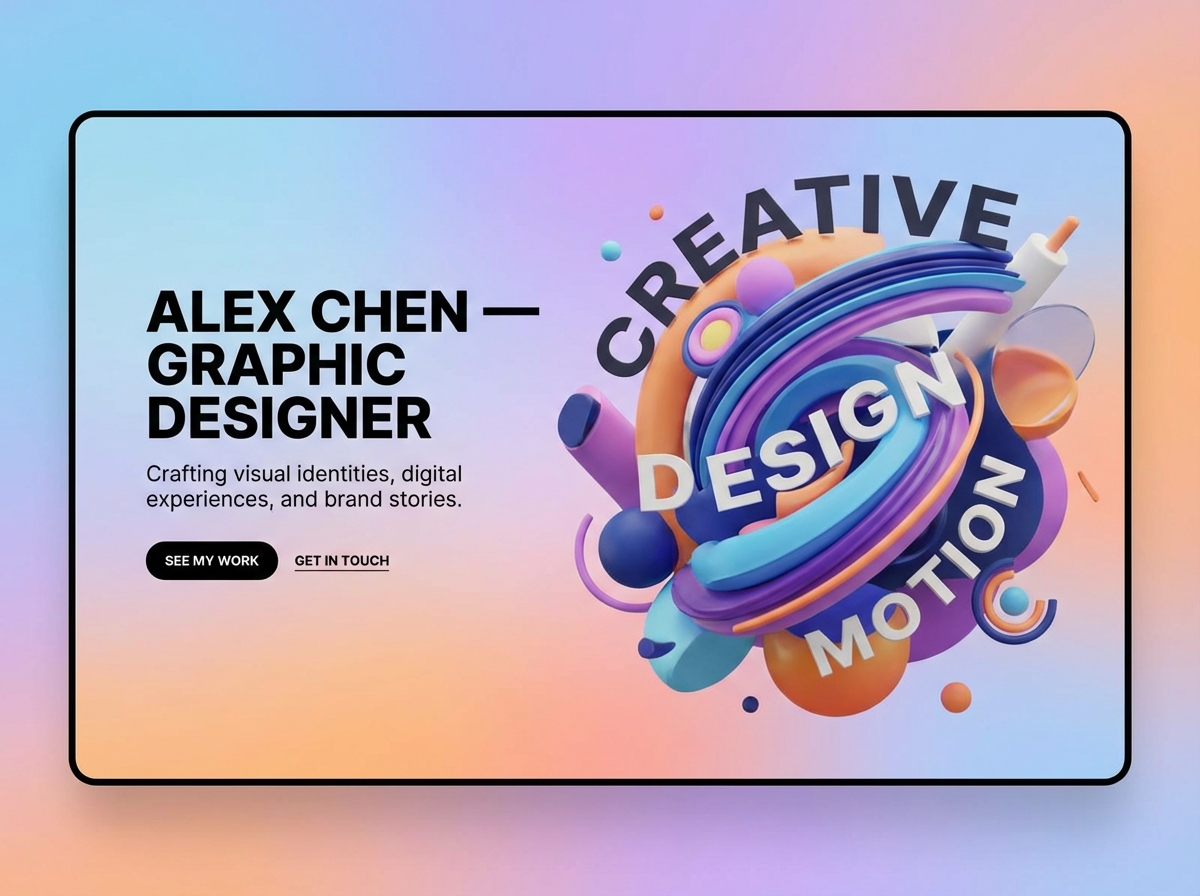Build Your Stunning Online Graphic Design Portfolio Today website preview