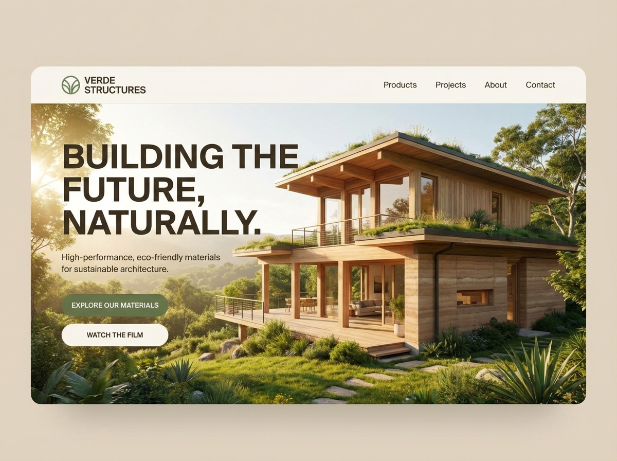 Build a Sustainable Future with Your Green Construction Materials Website website preview