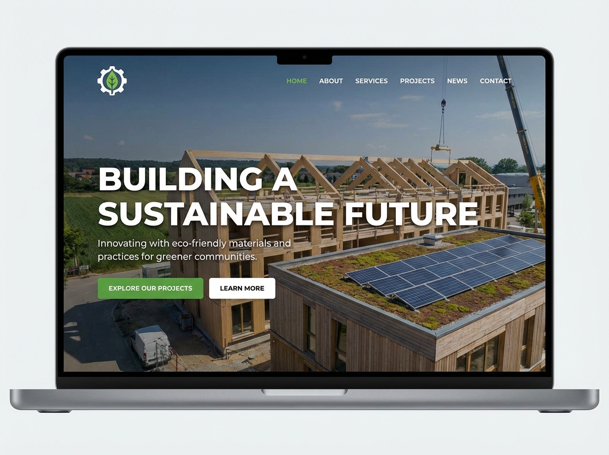 Build a Sustainable Future with Green Construction Website website preview