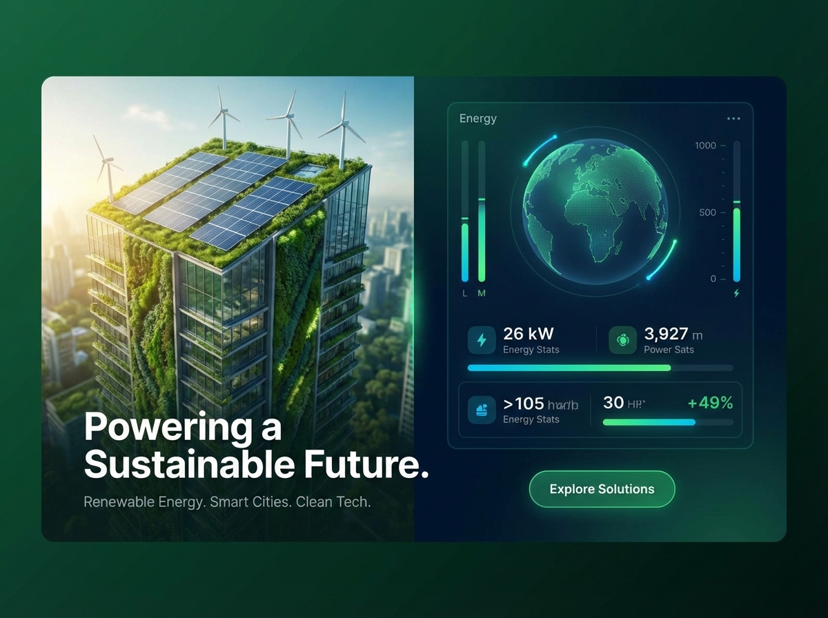 Build Your Sustainable Future with a Powerful Green Tech Website website preview